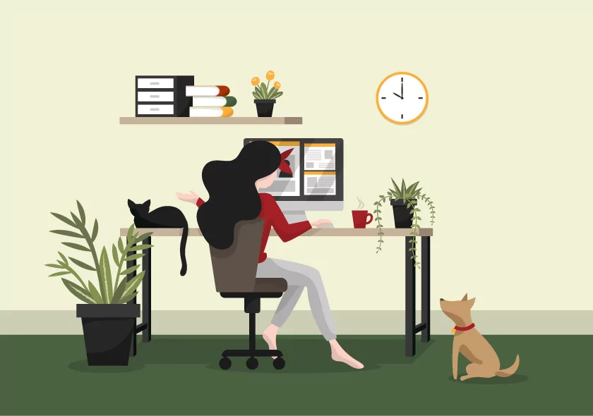 Working-from-home-illustration Working from home